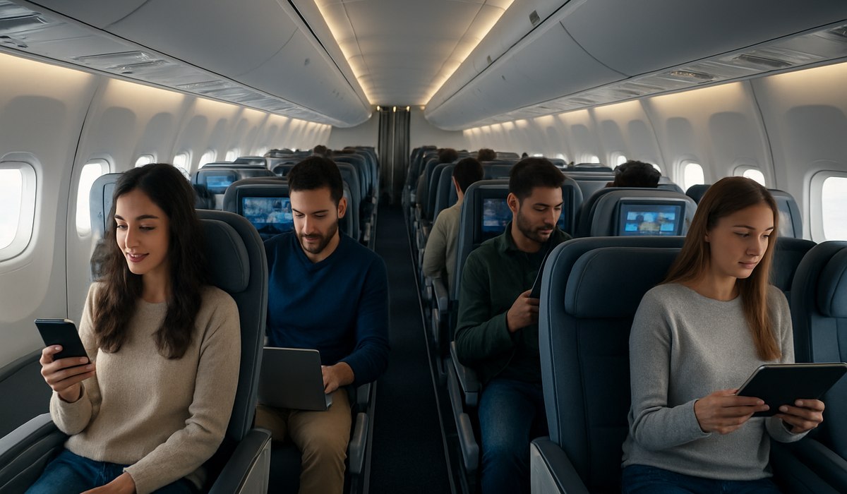 Alaska Airlines aircraft equipped with Starlink antenna, 2026
