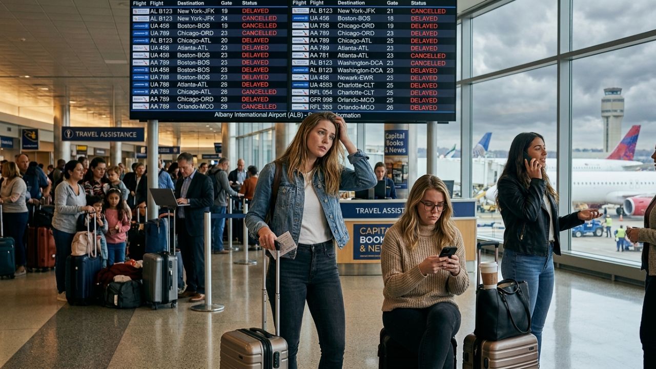 Albany Airport Meltdown Triggers East Coast Travel Chaos as Delta, United, and American Suffer 25 Delays and 7 Flight Cancellations