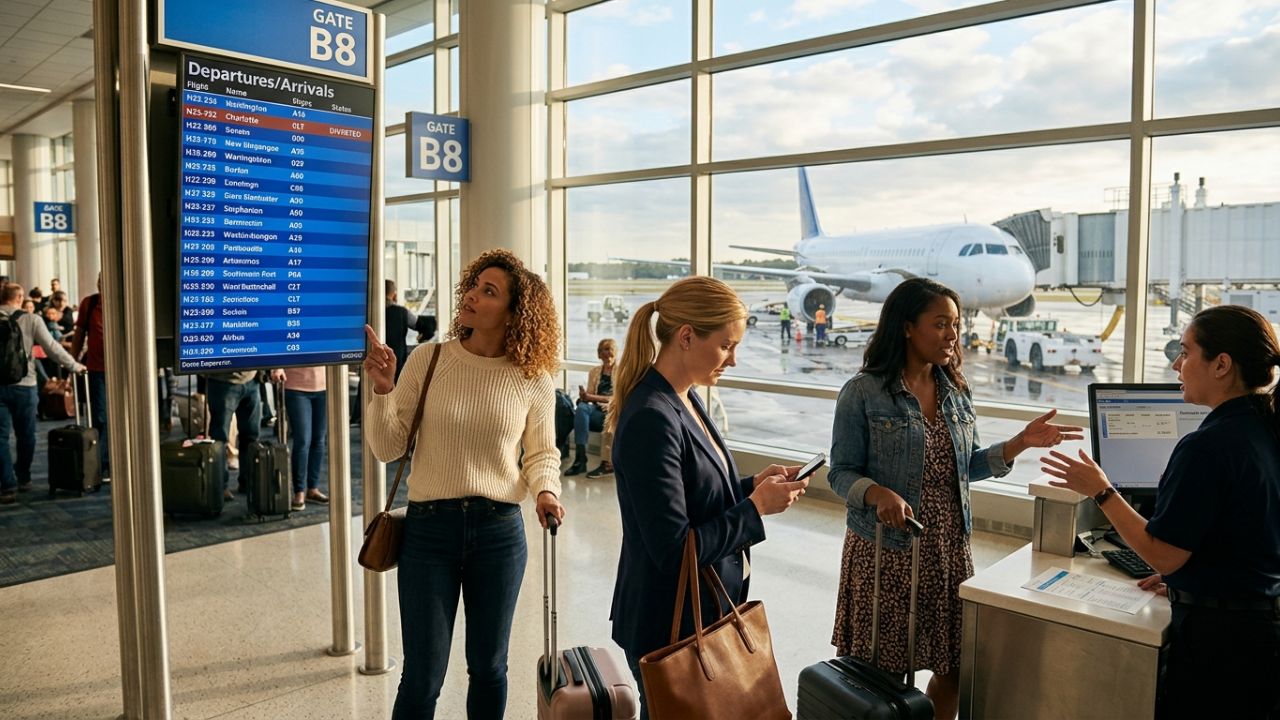 Bypassing Travel Chaos: American Airlines Flight AAL3266 Diverts to Charlotte, Stranding Dallas-Bound Passengers in Mid-Air Route Change: Airline News