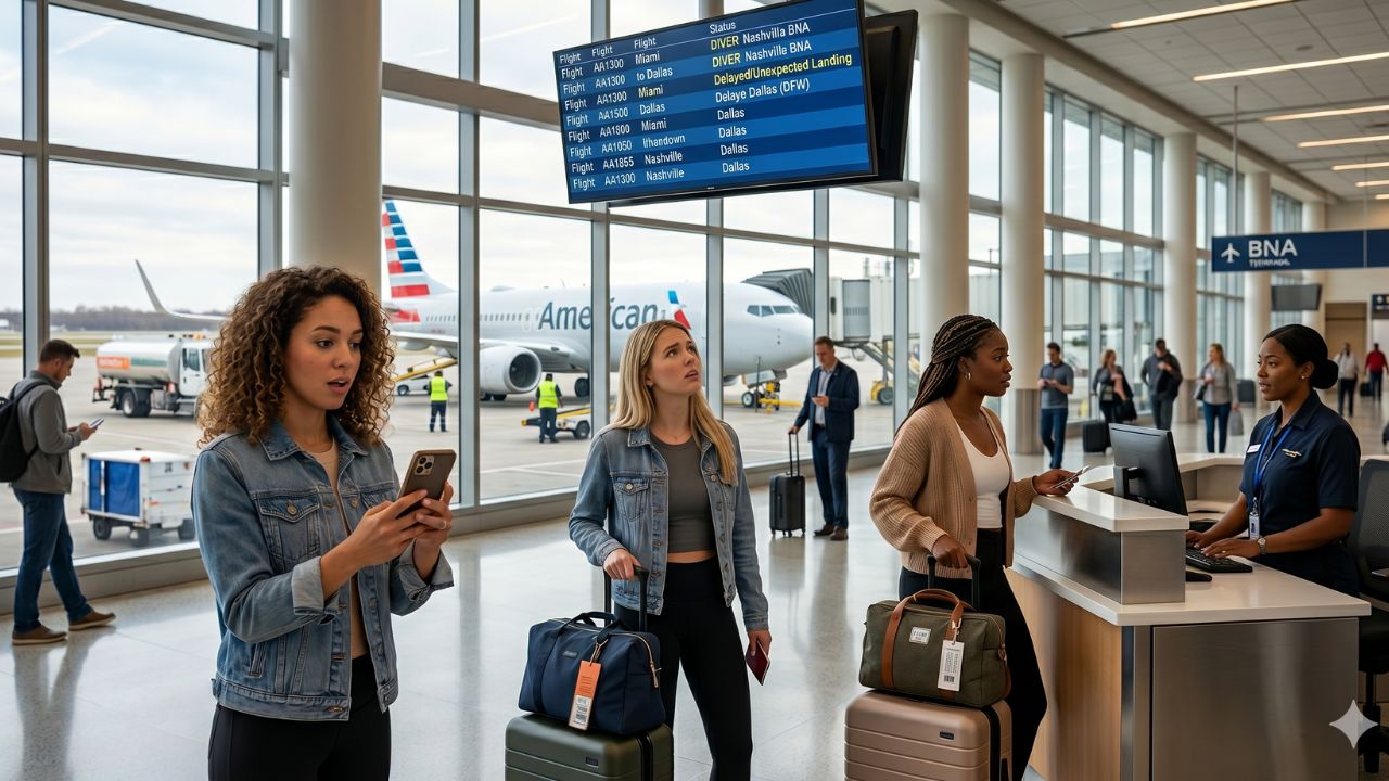 Mid-Air Emergency Triggers Travel Chaos: American Airlines Flight AA1399 Boeing 737-800 Aborts Dallas Route in Terrifying Diversion to Nashville