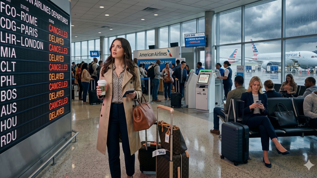 Transatlantic Travel Chaos: 9 Cancellations and 480 Massive Delays Paralyze American Airlines Flights Across London, Paris, and Rome