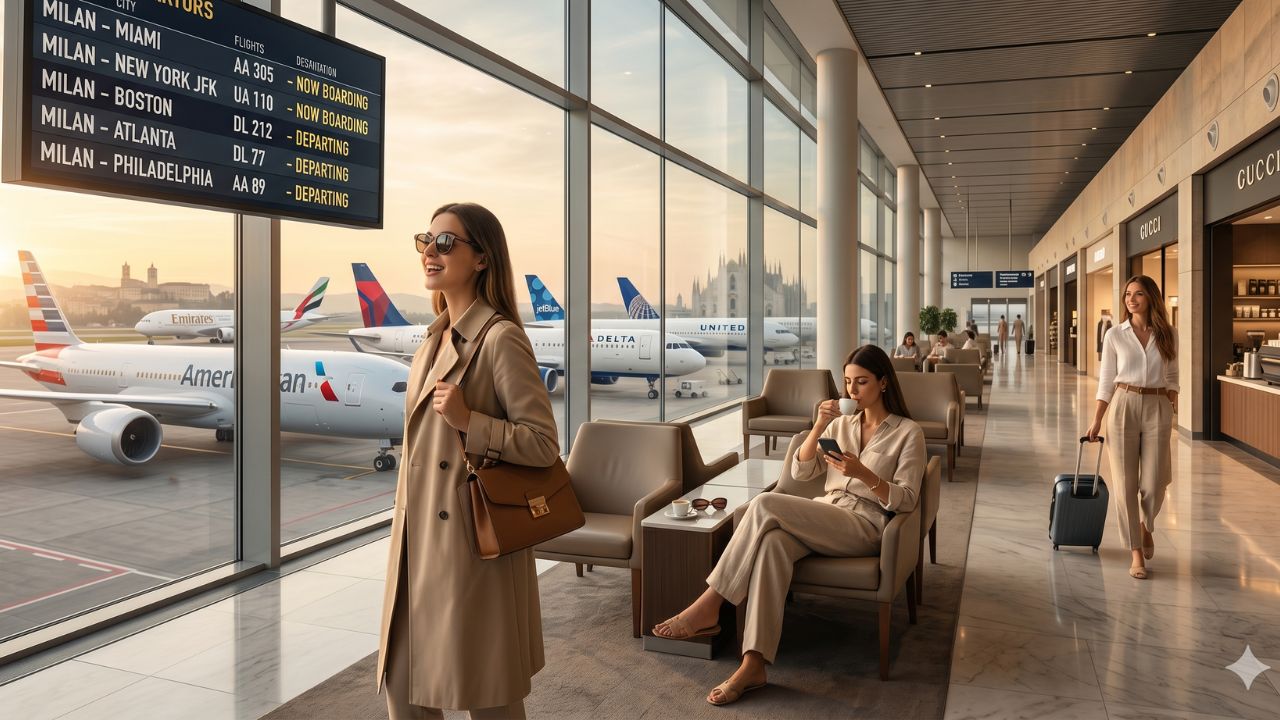 A highly advanced American Airlines Boeing 787 Dreamliner soaring directly into Milan Malpensa Airport, engineered specifically to completely bypass international hub disruptions and European travel chaos