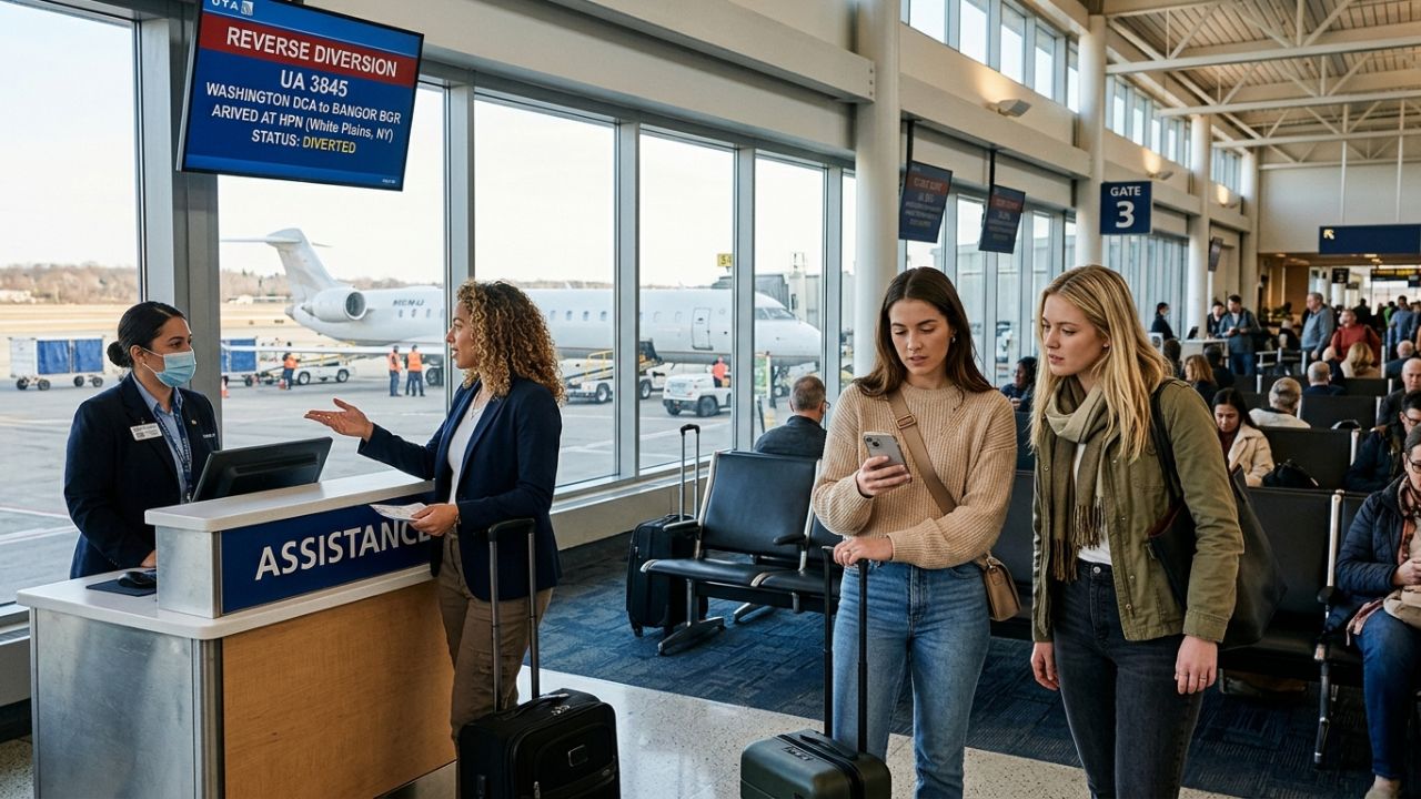 Bypassing Travel Chaos: American Airlines Flight JIA5061 Diverts to White Plains, Stranding Bangor-Bound Passengers in Mid-Air Route Change: Airline News