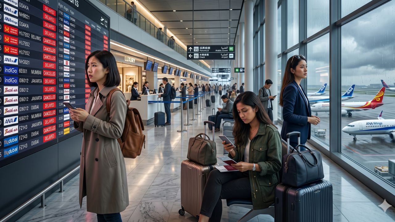 Asia Travel Chaos: 961 Flight Cancellations and 2,086 Massive Delays Paralyze Aviation Hubs Across Japan, China, and Taiwan