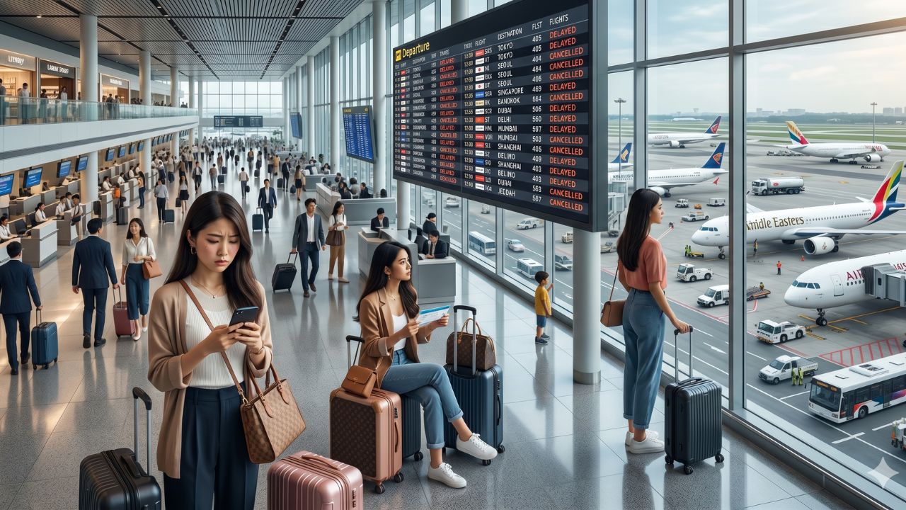 Asia Aviation Gridlock: 471 Flight Cancellations and 3,599 Delays Paralyze Hubs in Japan, UAE, China, India, and Singapore Amidst Severe Travel Chaos