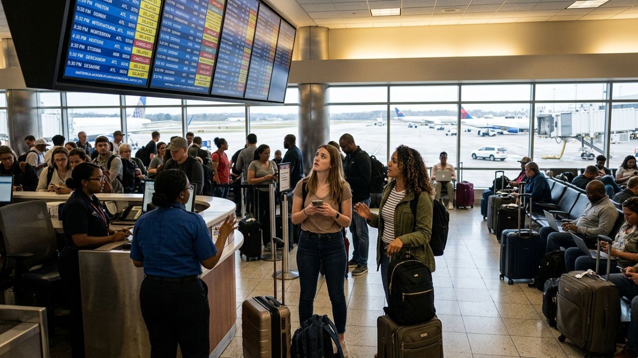 Atlanta Airport flight cancellations delays travel chaos aviation updates