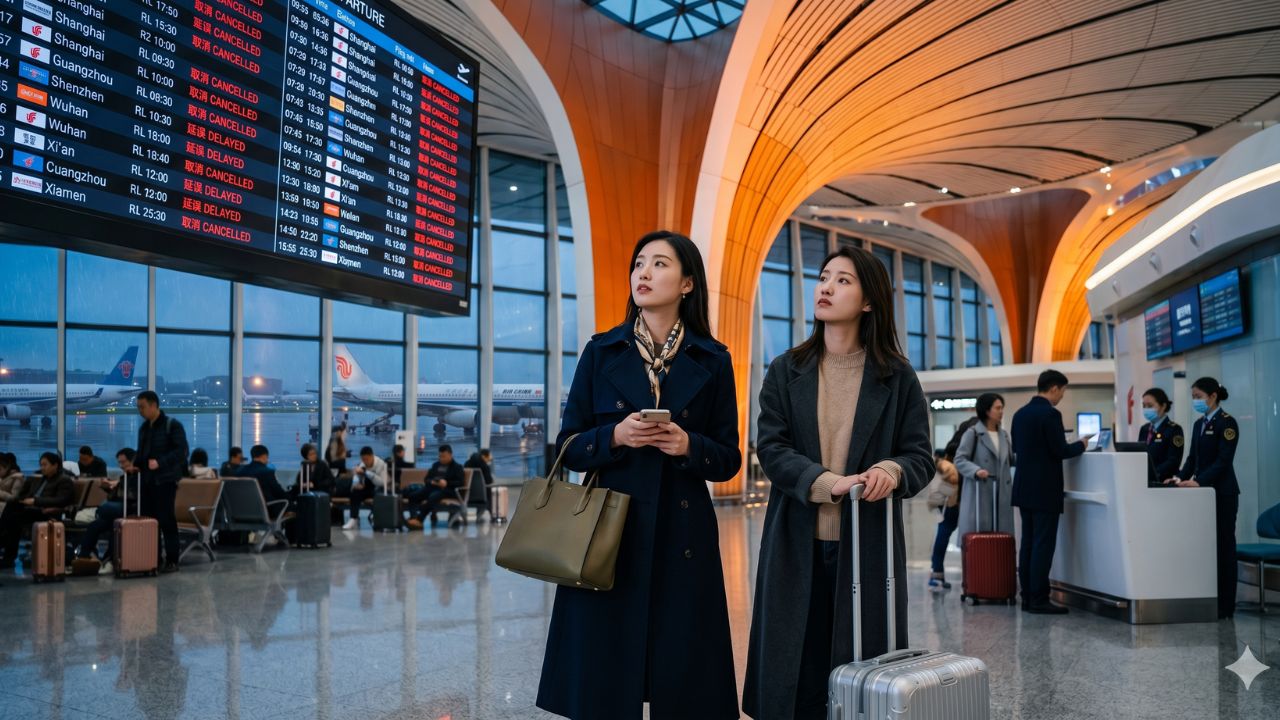 China Travel Chaos: Over 30 Massive Flight Cancellations Paralyze Beijing Daxing Airport as Vital Domestic Routes to Shanghai and Guangzhou Collapse
