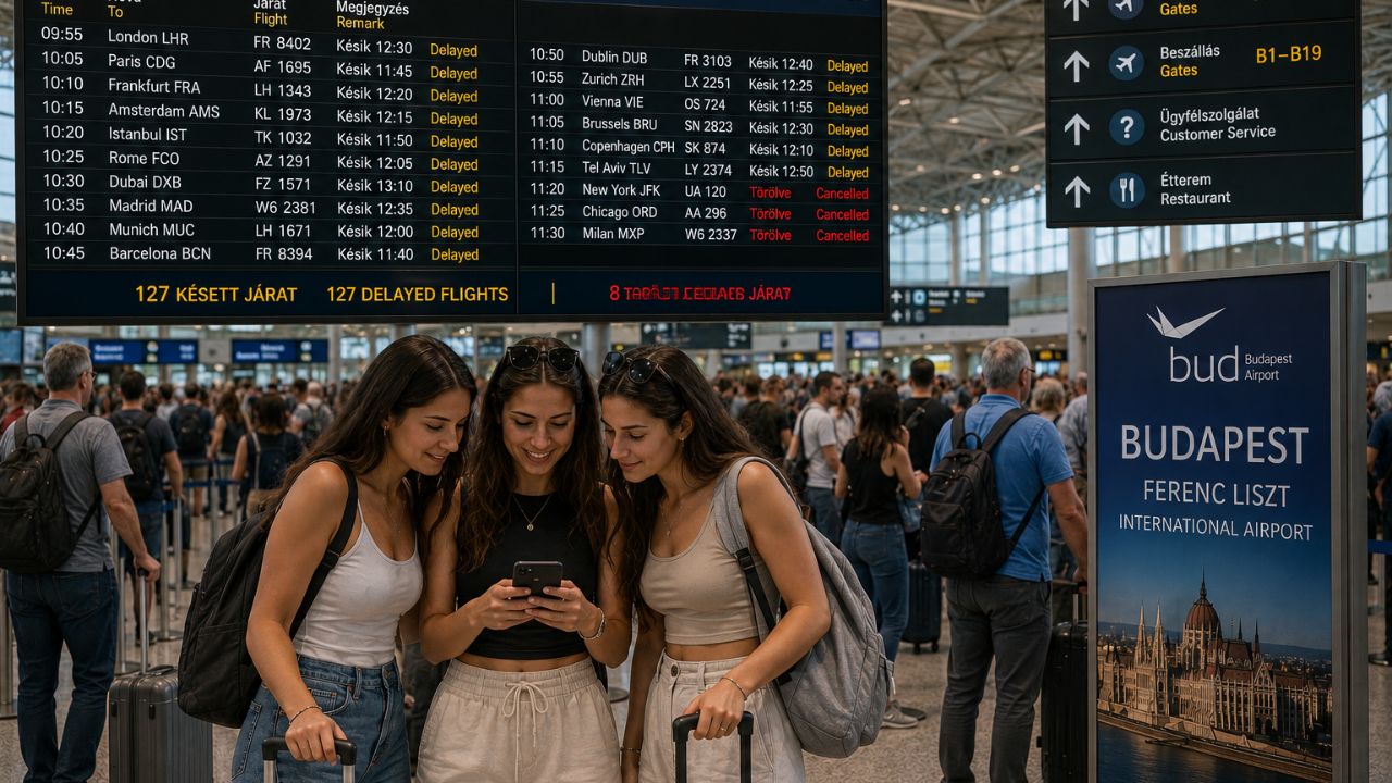 Aviation Updates: Budapest Airport Engulfed in Severe Travel Chaos as Ryanair, Wizz Air, and Lufthansa Grapple with 135 Flight Cancellations and Delays