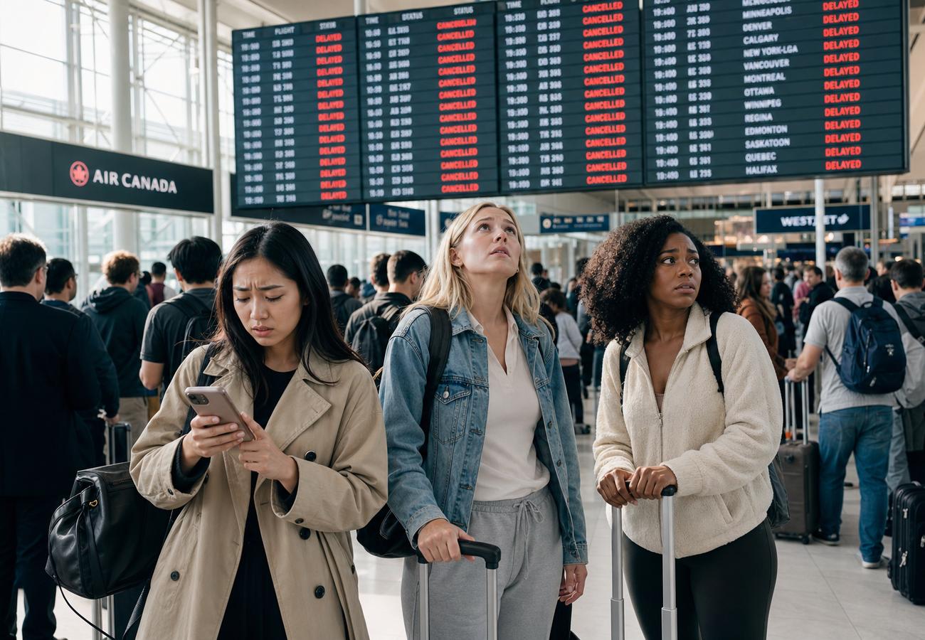 Thousands Stranded Across Canada as Toronto, Vancouver, Montreal, Calgary and Halifax Airports Record 50 Flight Cancellations and 278 Delays Hitting Air Canada, WestJet, Jazz, Porter Airlines and British Airways on May 21, 2026