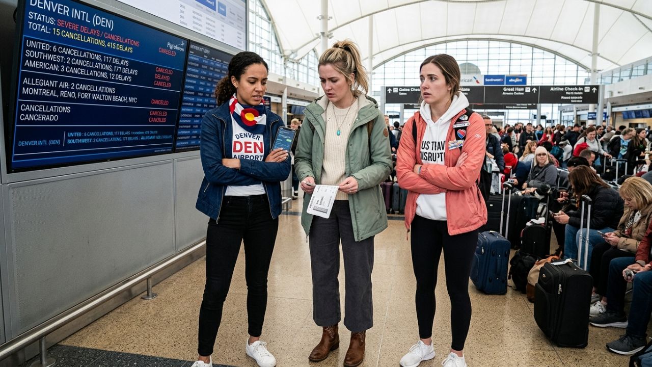 Denver Airport Meltdown Ignites Severe Travel Chaos as United, Southwest, and American Airlines Suffer Over 400 Flight Cancellations and Delays