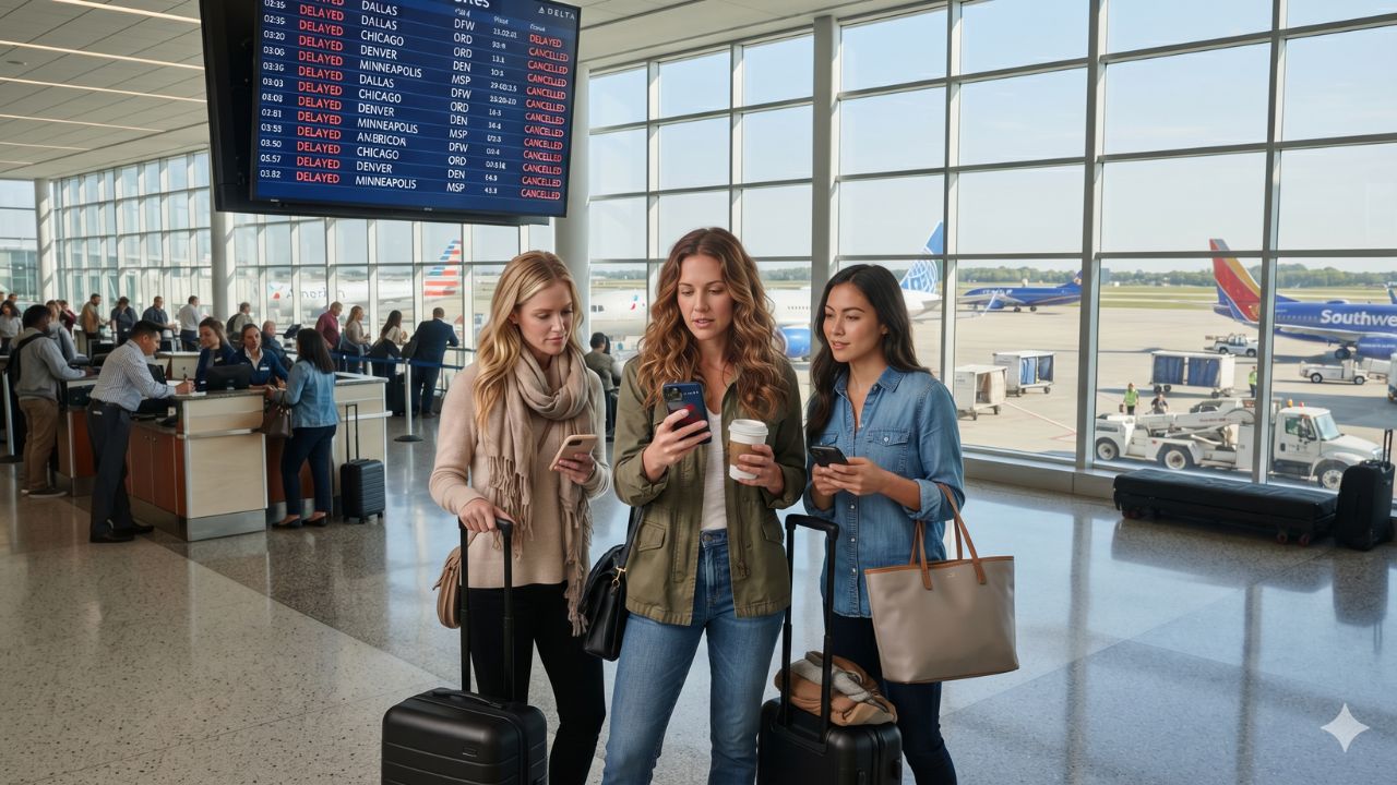 Des Moines airport flight cancellations travel chaos aviation updates