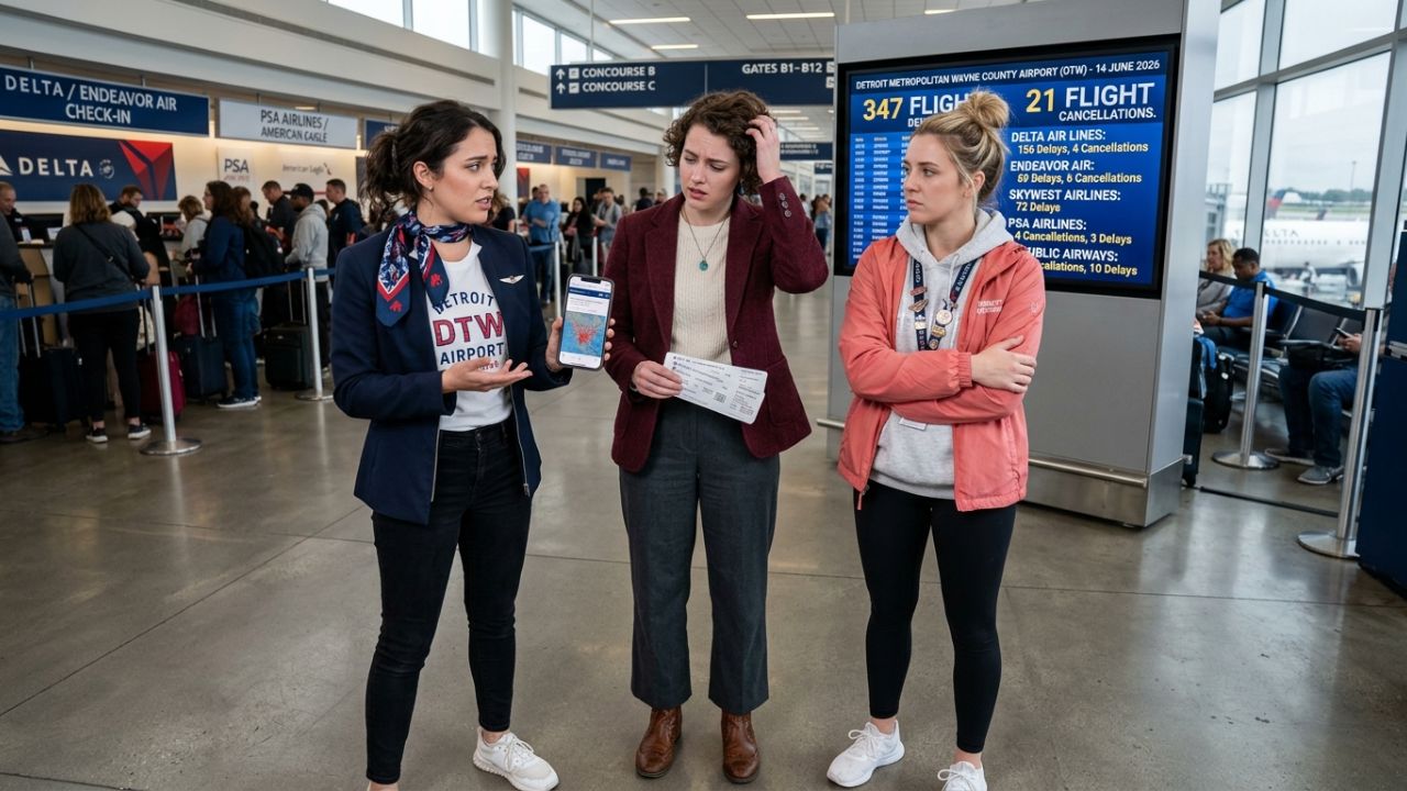 Detroit Airport Meltdown Triggers Severe Travel Chaos as Delta, Endeavor, and SkyWest Suffer Over 360 Flight Cancellations and Delays
