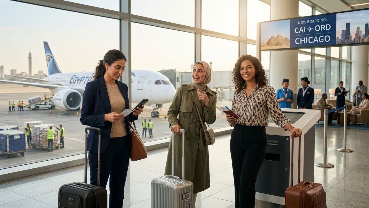 EgyptAir Cairo Chicago route bypasses travel chaos aviation updates