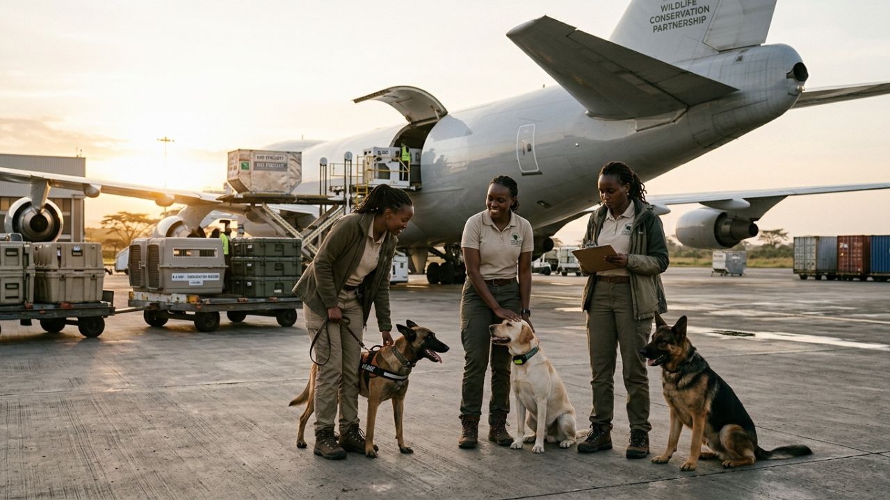 Emirates SkyCargo Dogs 4 Wildlife anti poaching aviation updates travel chaos