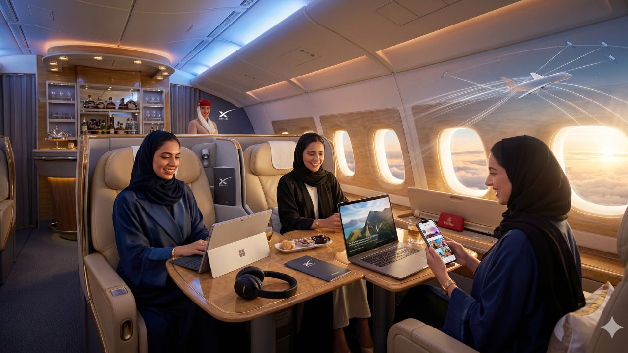 Escaping Global Travel Chaos: Emirates Paralyzes Competition by Launching 2 Gbps Starlink Wi-Fi on Airbus A380 to Shield Passengers from Long-Haul Airport Disruptions
