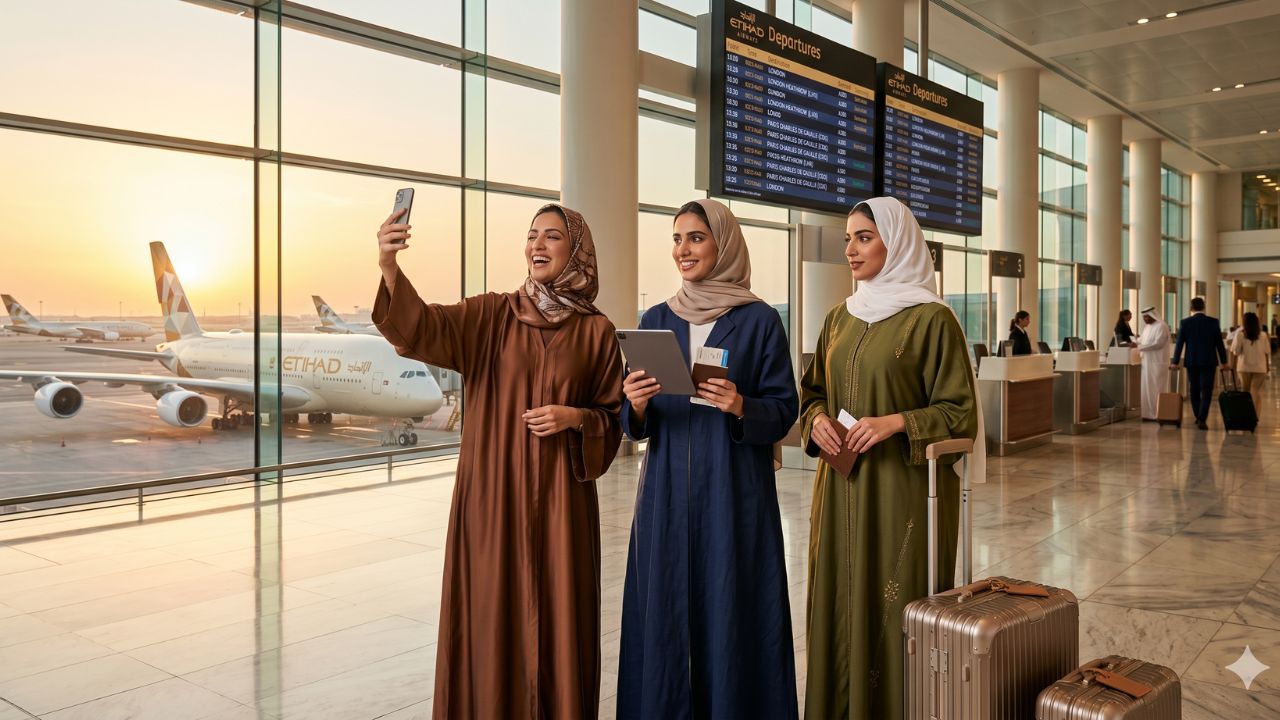 A highly dramatic scene capturing an Etihad Airbus A380 aggressively expanding operations to combat severe international travel chaos and flight cancellations across European networks