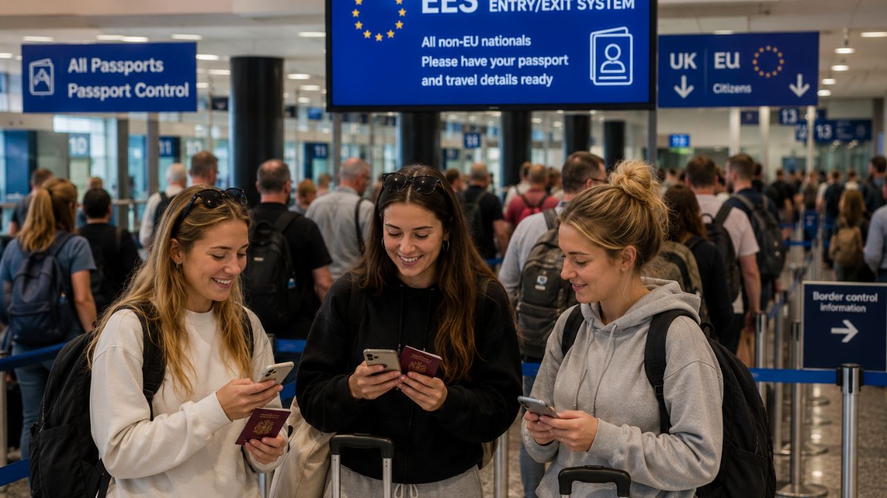 EU EES border delays British holidaymakers travel chaos