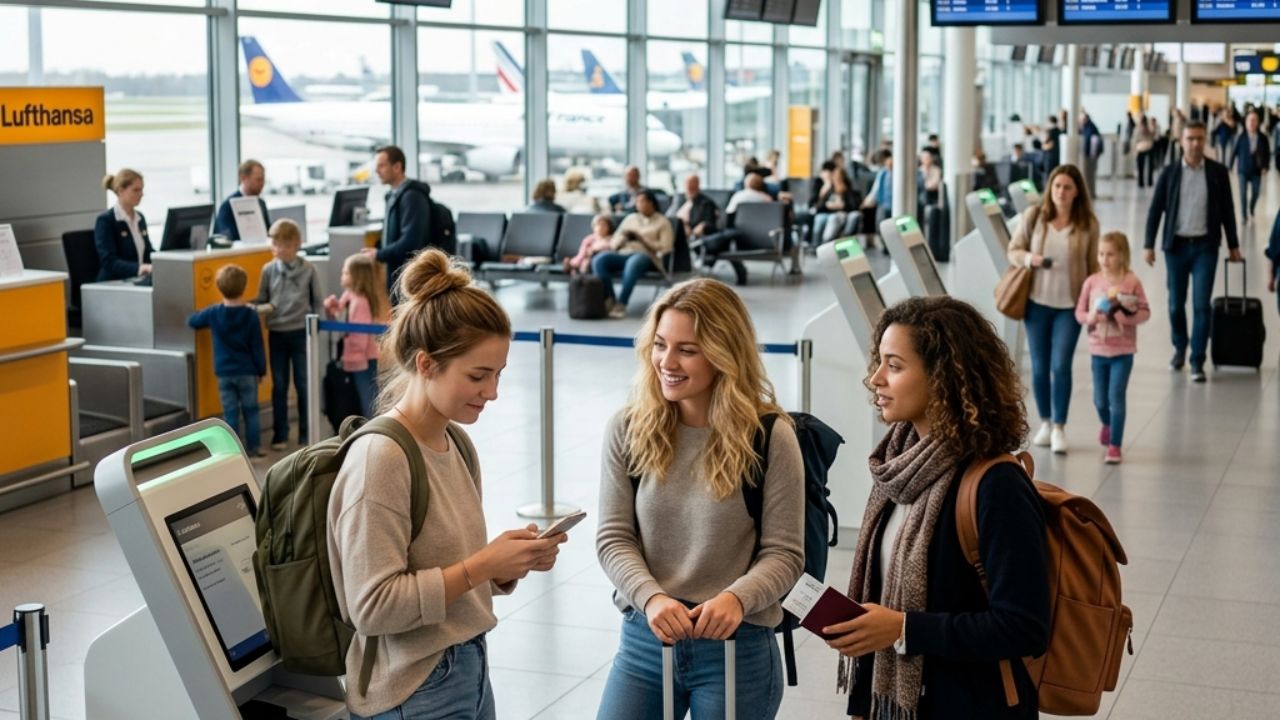 A graphic representing European Union passenger rights legislation designed to protect travelers from severe travel chaos and flight cancellations