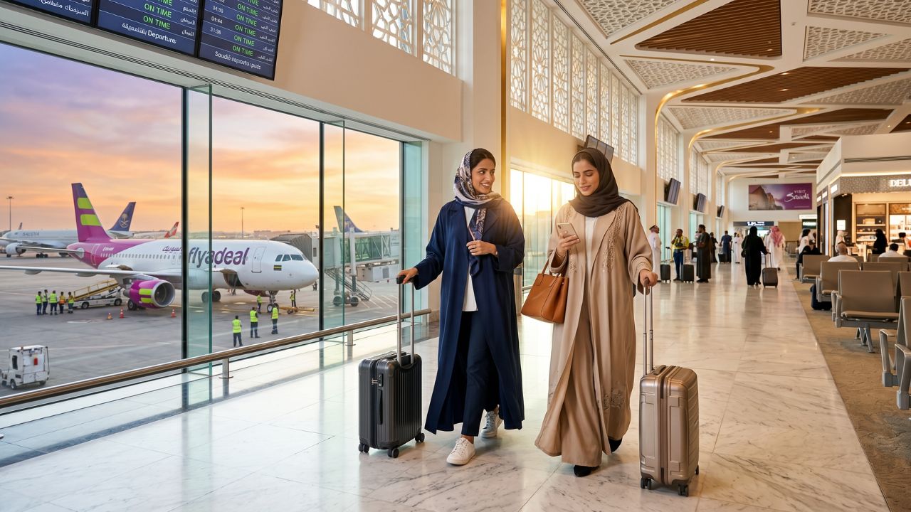 A flyadeal aircraft operating efficiently on the tarmac, proving its status as the most punctual Middle East airline and offering a direct bypass around severe regional travel chaos