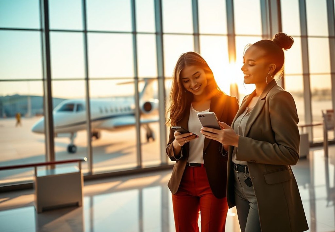 FlyHouse mobile app interface showing integrated luxury travel platform connecting aviation, hospitality, and premium experiences