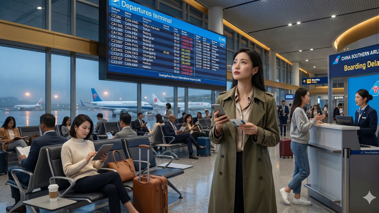 China Travel Chaos: 65 Flight Disruptions Paralyze Guangzhou Baiyun Airport as Critical Cancellations Sever Routes to Tokyo and Beijing