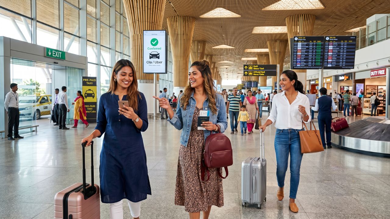 Passengers utilizing IndiGo's newly launched cab service to successfully bypass the severe travel chaos, terminal gridlock, and predatory taxi queues plaguing major Indian airports