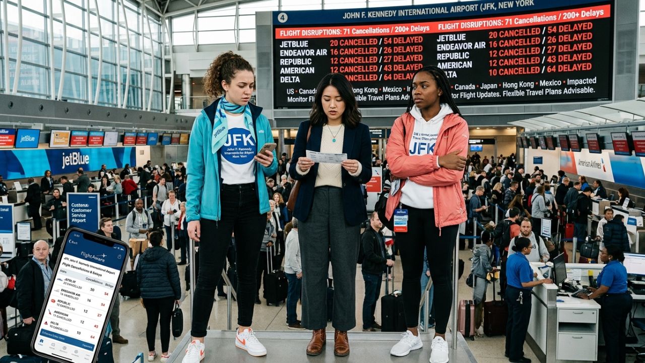JFK Airport Meltdown Triggers Severe Global Travel Chaos as JetBlue and Delta Face Massive Flight Cancellations