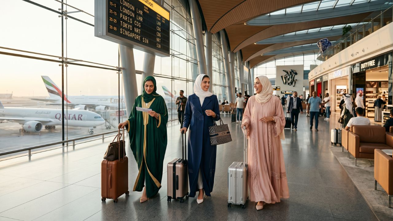 A highly advanced Kuwait Airways Boeing 777-300ER providing international tourists a heavily armored, disruption-free flight corridor to bypass severe global travel chaos
