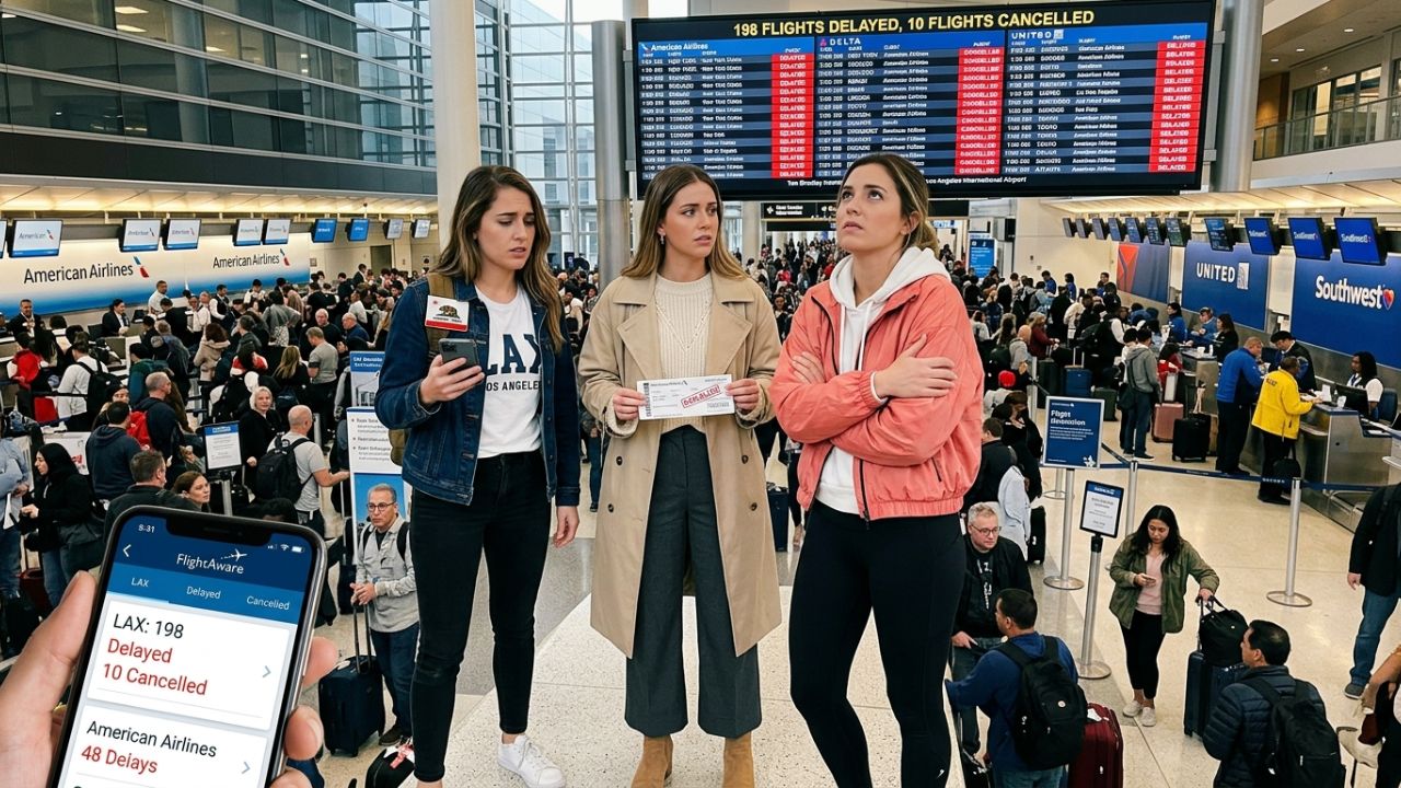 Massive LAX Breakdown Sparks Global Travel Chaos as American, Delta, and United Airlines Suffer 198 Delays and 10 Flight Cancellations