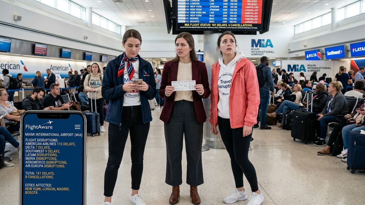 Miami Airport Meltdown Triggers Global Travel Chaos as American, Delta, and LATAM Suffer Over 160 Flight Delays and Cancellations