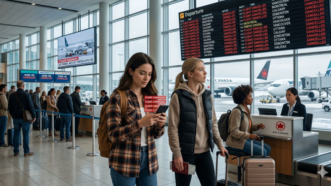 Breaking Airline News: Severe Travel Chaos Sweeps Across Canada as 133 Massive Flight Cancellations Paralyze Major Hubs and Air Canada Operations