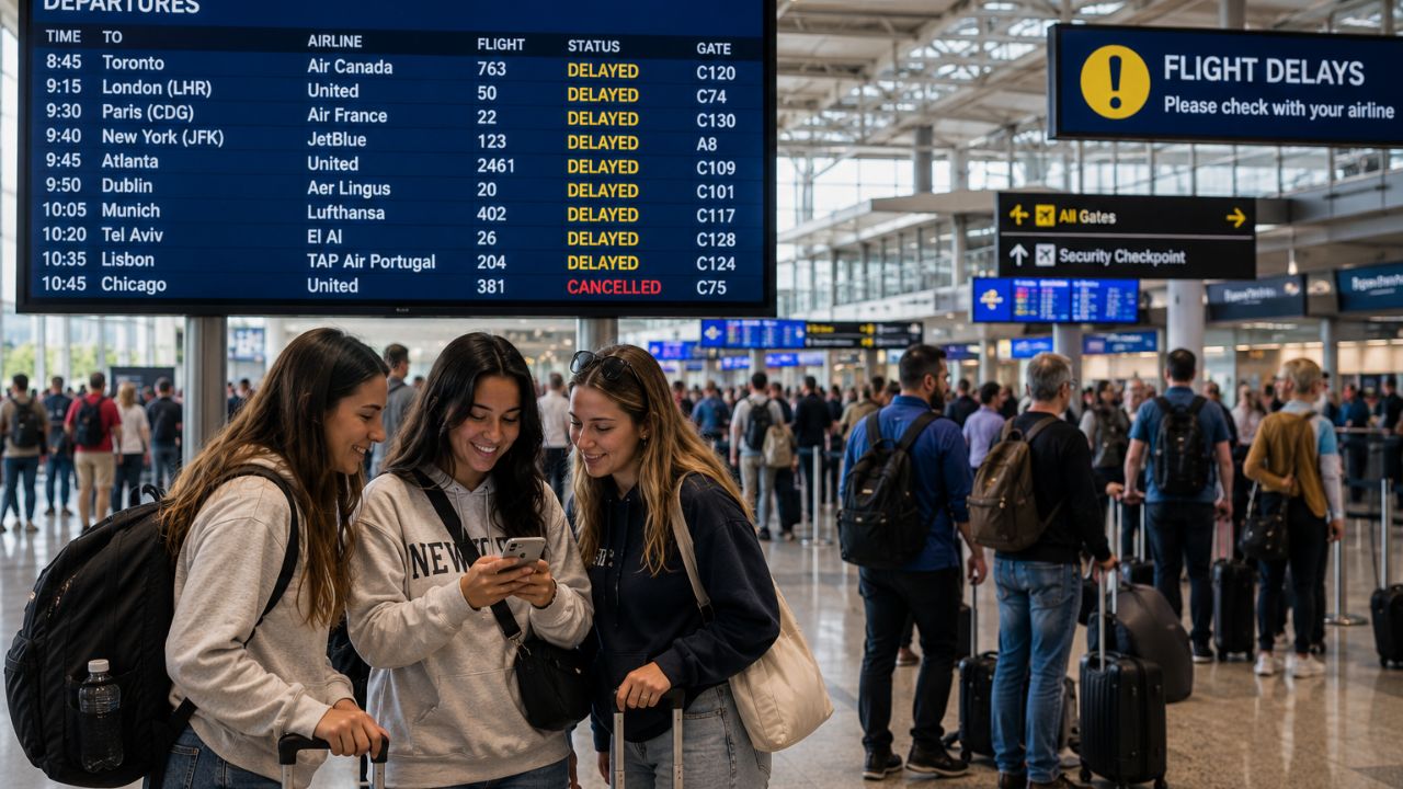 Newark Liberty airport delays United Airlines travel chaos