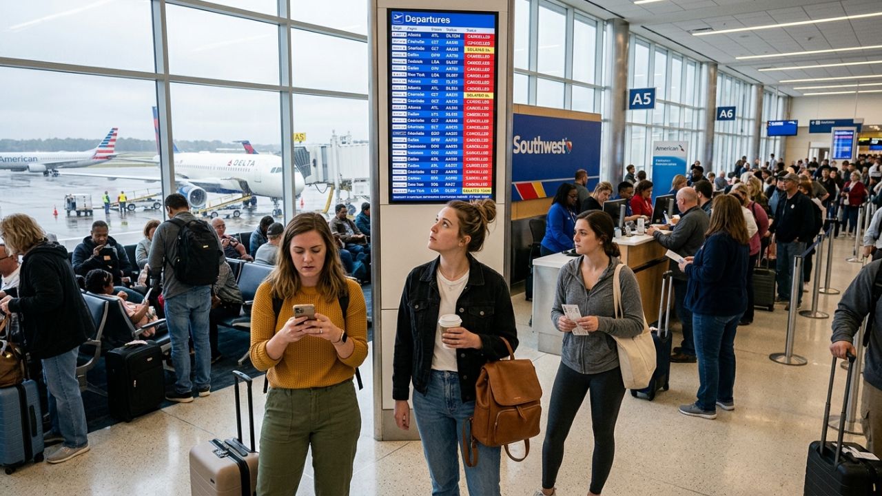 Travel Chaos Paralyzes Norfolk Airport as American Airlines, Delta, and Southwest Suffer 36 Delays and 7 Flight Cancellations Disrupting New York and Atlanta Routes: Airline News