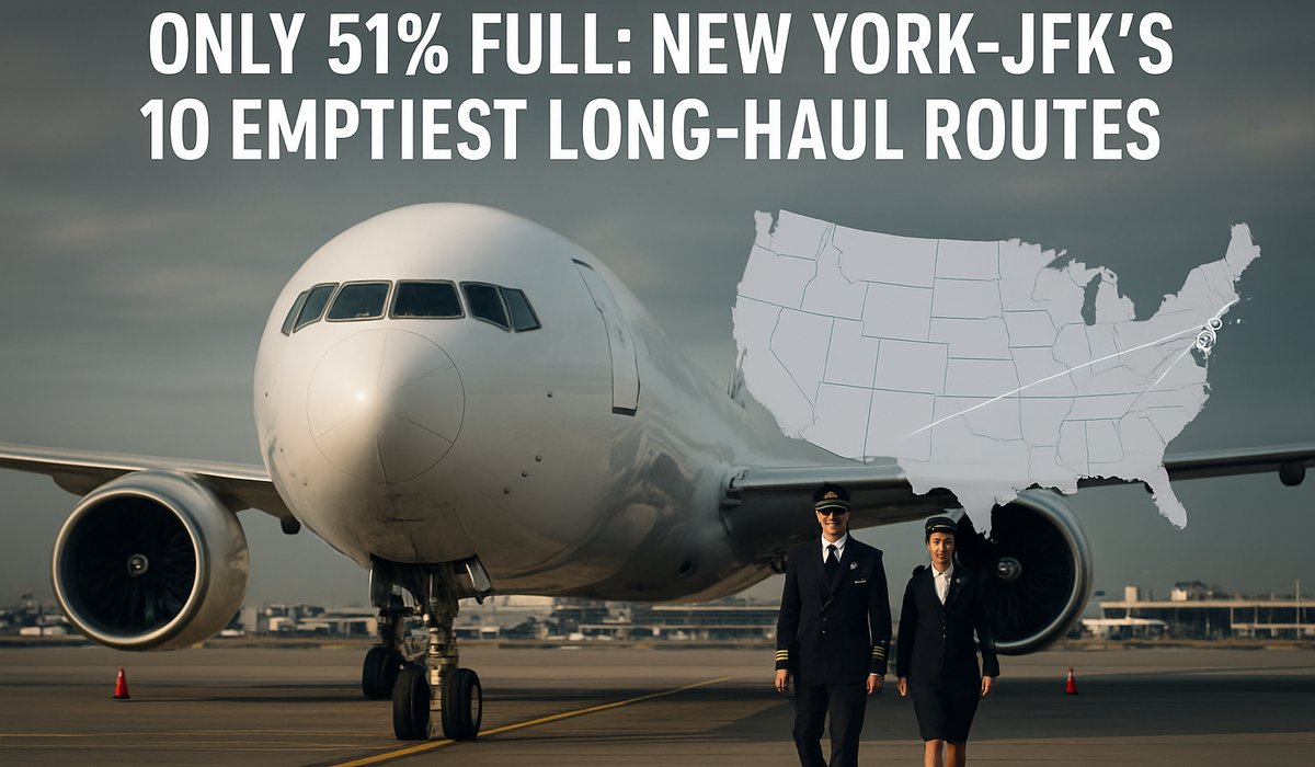 New York JFK Struggles with Empty Seats on Long-Haul Routes as Demand Slumps Below 51%