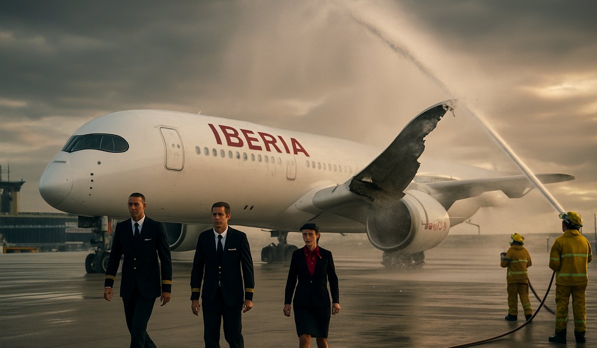 Iberia's Celebratory Moment Turns Costly: Water Cannon Salute Damages A350, Cancels Flight