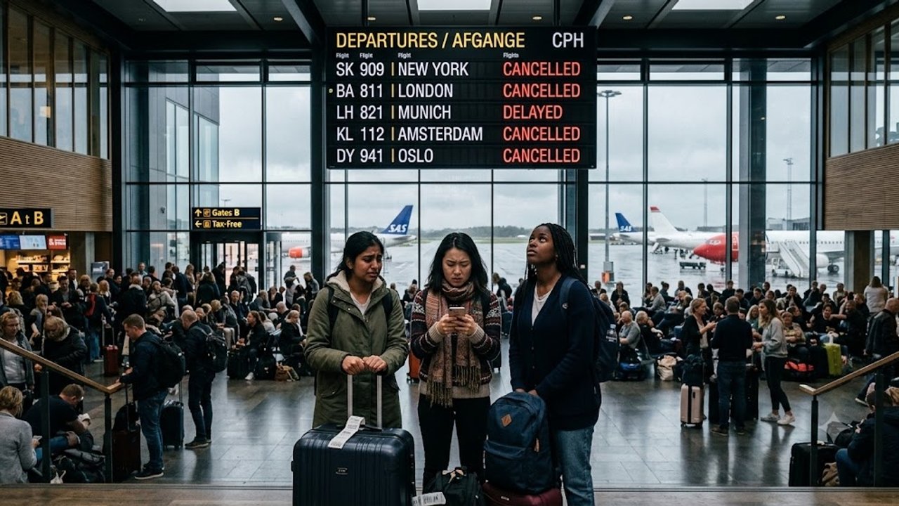 Passengers Left Stranded in Denmark After SAS, British Airways, Danish Air, and More Airlines Face Five New Flight Cancellations at Copenhagen Airport Disrupting Travel to London, Mumbai, Warsaw, Santorini, and More Amid Widespread Network Disruption