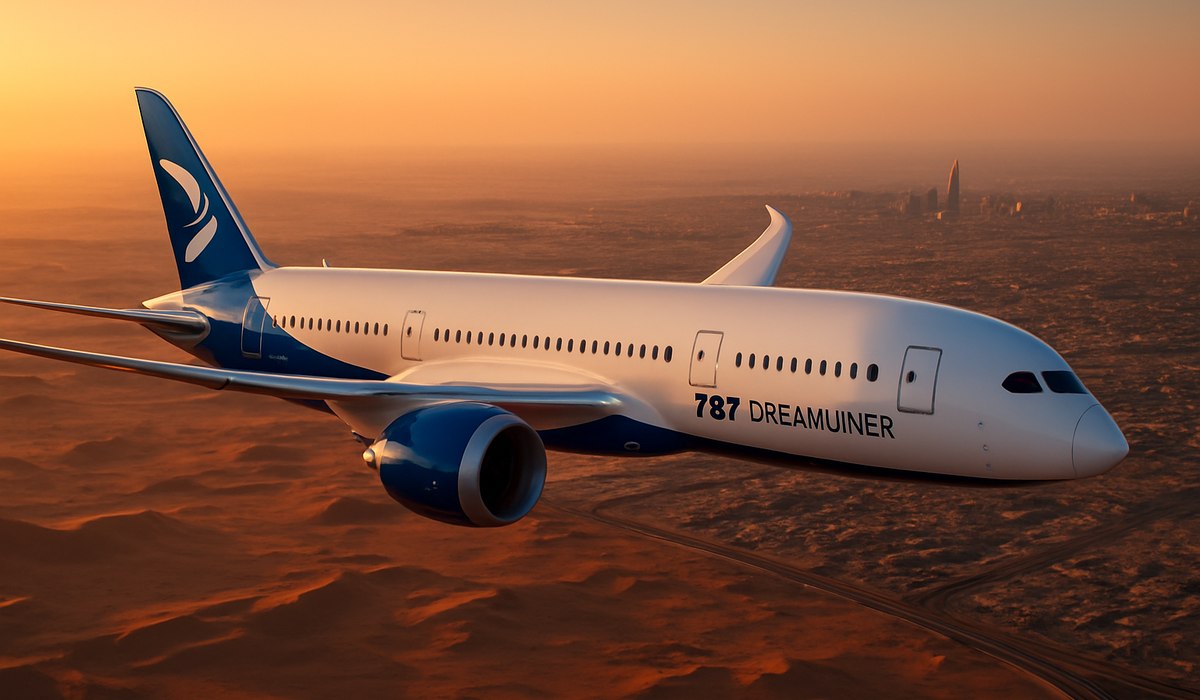 Riyadh Air Boeing 787-9 Dreamliner aircraft at Saudi airport, June 2026
