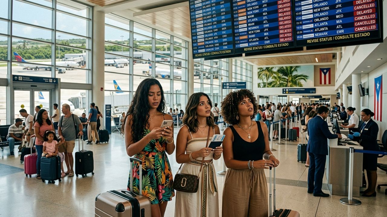 San Juan Puerto Rico flight cancellations delays travel chaos JetBlue
