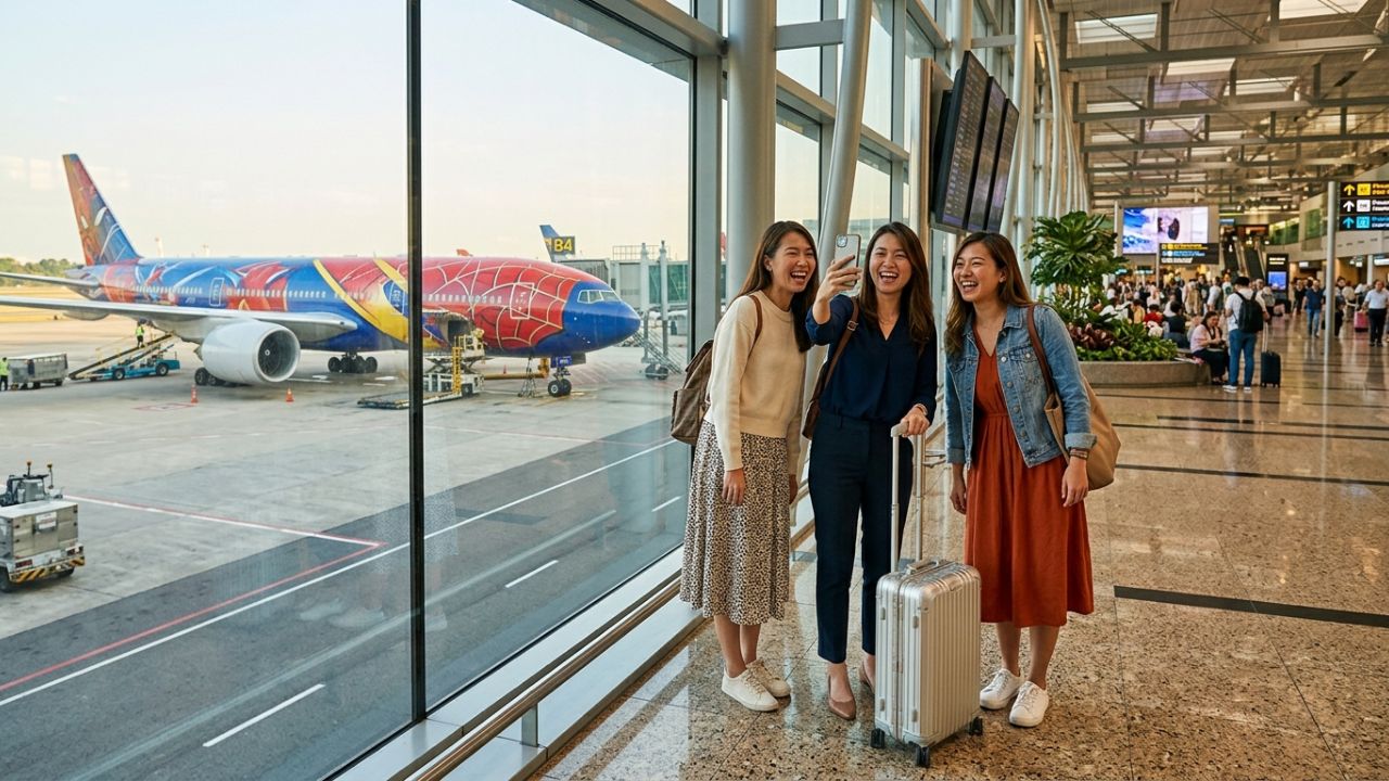 Scoot Spider-Man themed aircraft aviation updates travel chaos