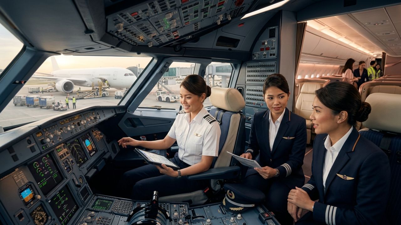 Singapore Airlines female pilots diversity travel chaos