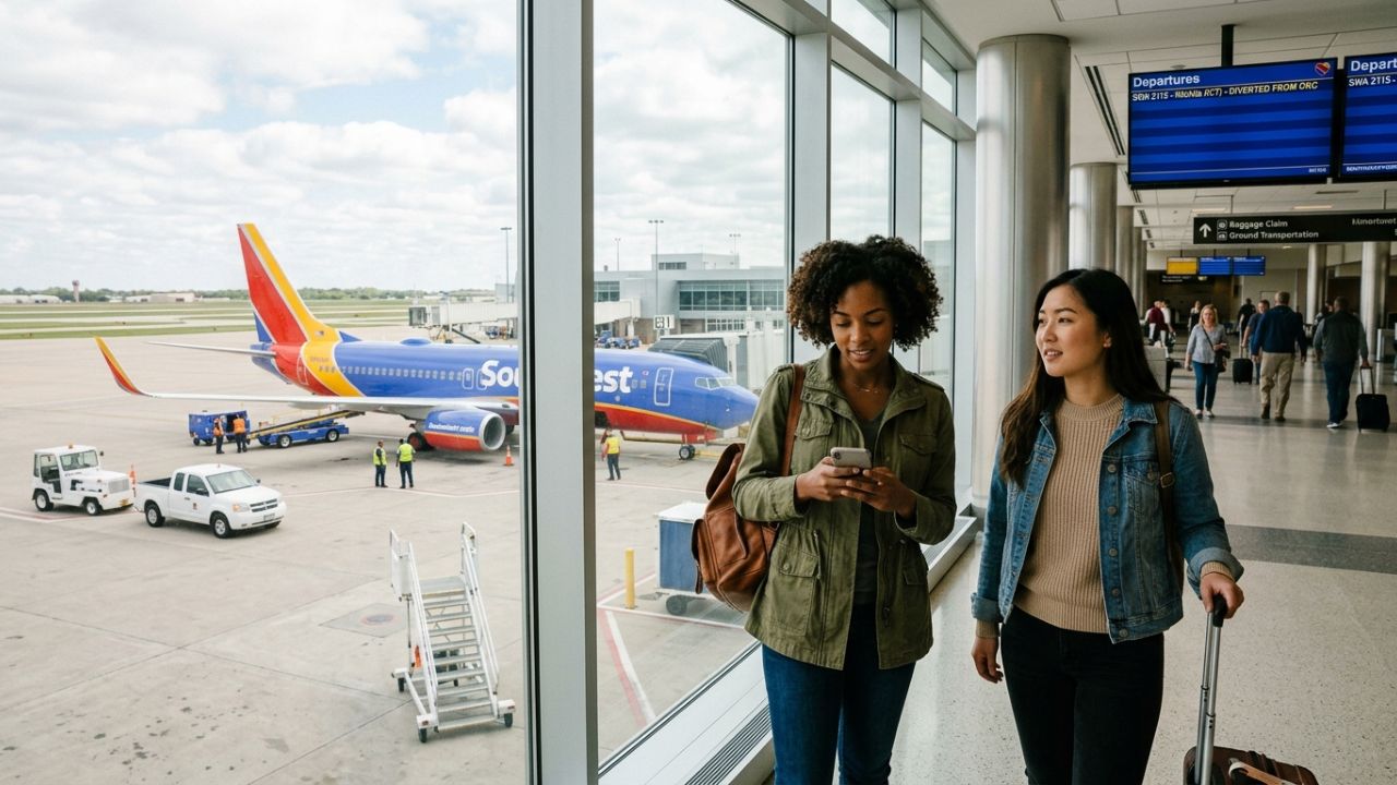 Southwest Airlines Flight SWA2115 diverted Wichita travel chaos aviation updates