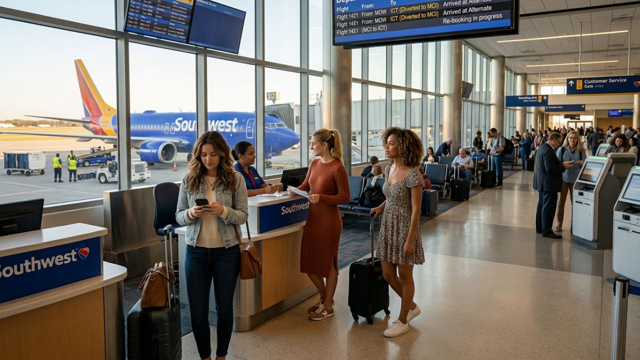 Aviation Updates: Southwest Airlines Flight WN4241 Diverts to Kansas City Bypassing Wichita in Late-Night Operational Shift