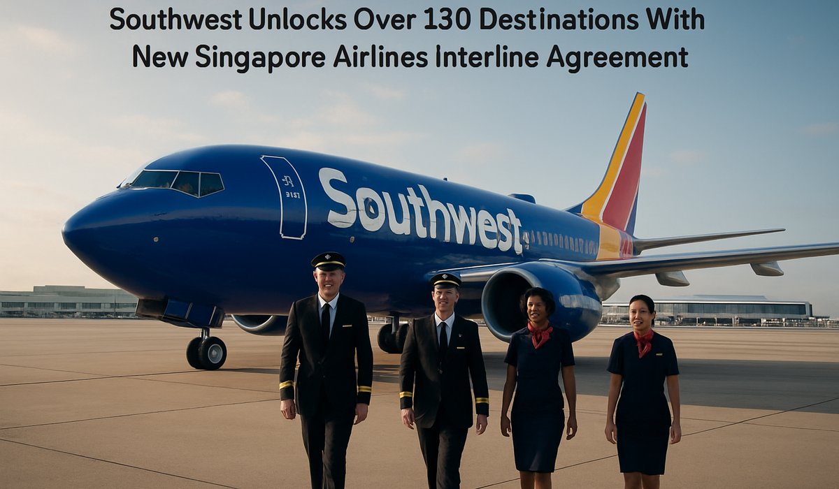 Southwest Airlines Expands Global Reach With Singapore Airlines Partnership, Unlocking 130+ Destinations