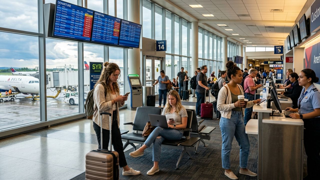 Syracuse Airport Meltdown Sparks Travel Chaos as 5 Cancellations and 11 Delays Crush American, Delta, and United Airlines
