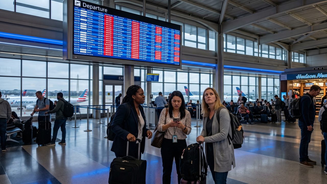 Massive Flight Delays Hit Reagan National Airport, Impacting Hundreds of Passengers Across North America
