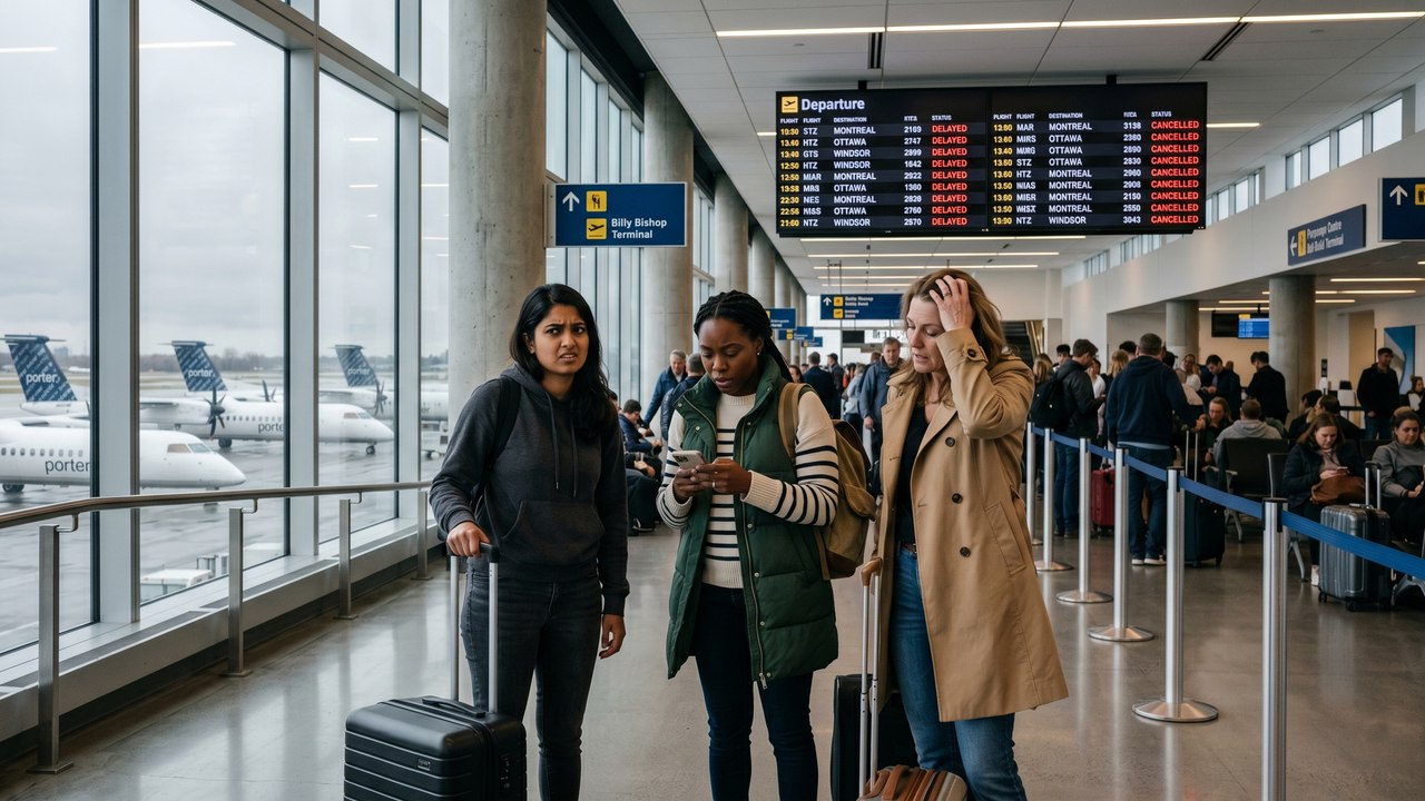 Jazz and Porter Airlines Ground Flights at Toronto City Centre Airport, Triggering Regional Network Delays