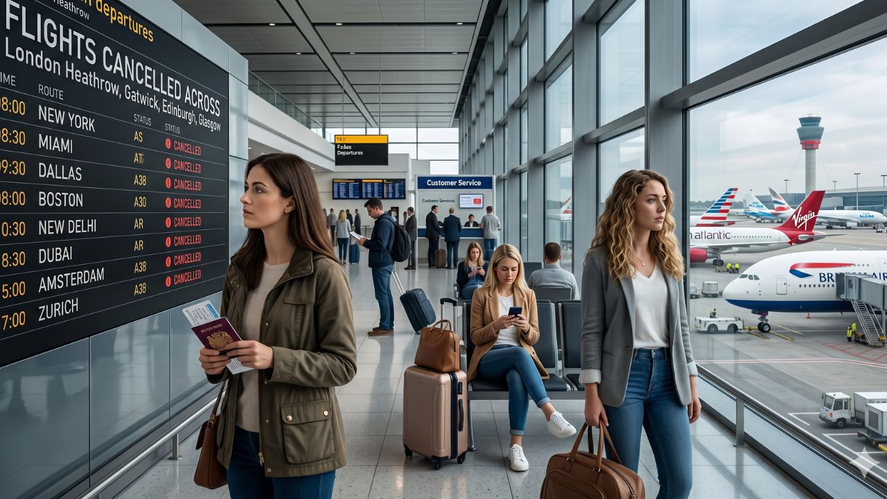 Breaking Airline News: Severe Travel Chaos Cripples the UK as 26 Massive Flight Cancellations Devastate Heathrow, Gatwick, and Scottish Hubs