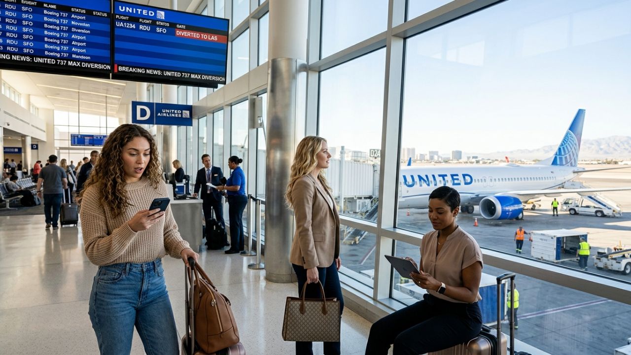 Breaking Airline News: United Airlines Flight UAL540 Executes Terrifying Mid-Air Diversion to Las Vegas, Sparking Transcontinental Travel Chaos
