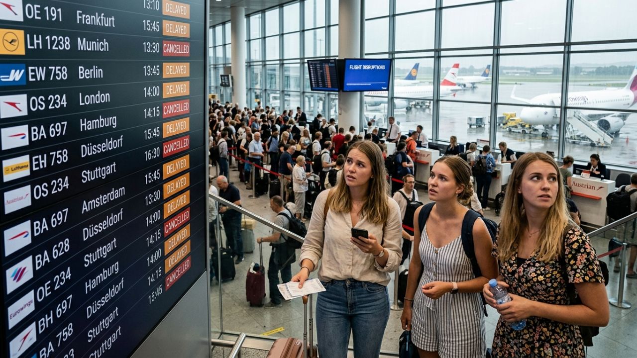Aviation Updates: Vienna International Airport Plunged into Travel Chaos as Eurowings, Finnair, Lauda Europe and Austrian Airlines Suffer 117 Flight Delays and 6 Cancellations on Routes to Berlin, Frankfurt, London, Amsterdam and Beyond