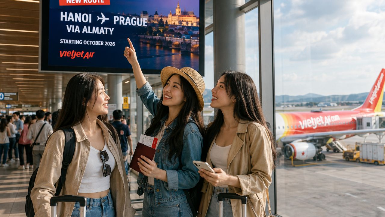 Aviation Updates: Massive Vietjet Air Hanoi-Prague Route via Almaty Shields Global Travelers from Severe Euro-Asian Hub Travel Chaos